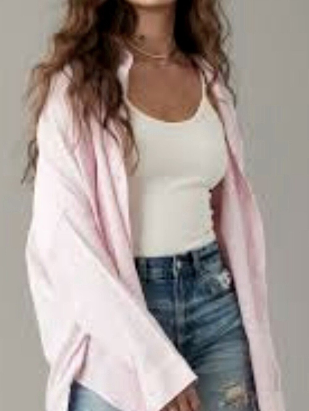 American Eagle Oversized Corduroy Button Down Shirt Jacket
